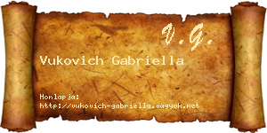 Vukovich Gabriella névjegykártya