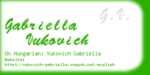 gabriella vukovich business card